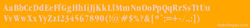 GaramondCondencedBold Font – Pink Fonts on Orange Background