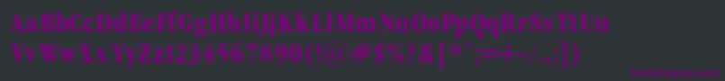 GaramondCondencedBold Font – Purple Fonts on Black Background