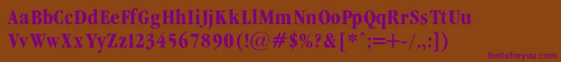 GaramondCondencedBold Font – Purple Fonts on Brown Background