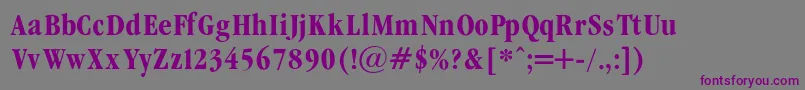 GaramondCondencedBold Font – Purple Fonts on Gray Background