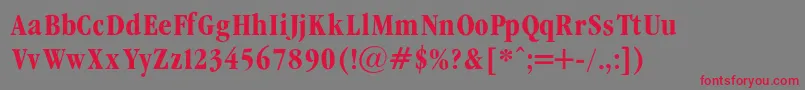 GaramondCondencedBold Font – Red Fonts on Gray Background