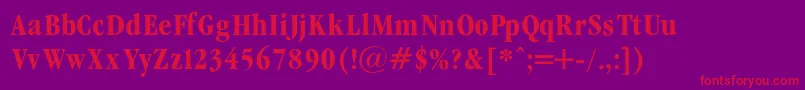 fuente GaramondCondencedBold – Fuentes Rojas Sobre Fondo Morado
