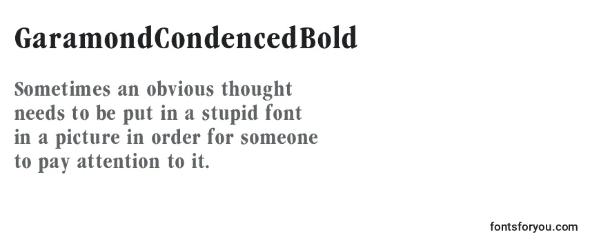 GaramondCondencedBold Font