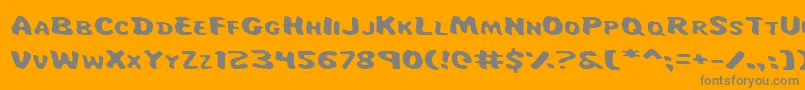 Maje Font – Gray Fonts on Orange Background