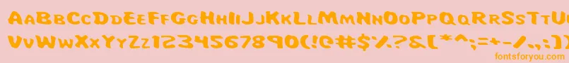 Maje Font – Orange Fonts on Pink Background