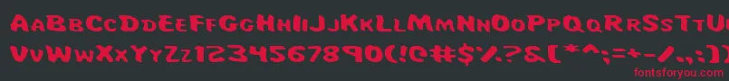 Maje Font – Red Fonts on Black Background