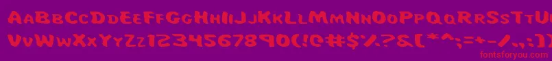 Maje Font – Red Fonts on Purple Background