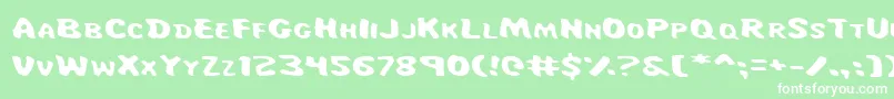 Maje Font – White Fonts on Green Background