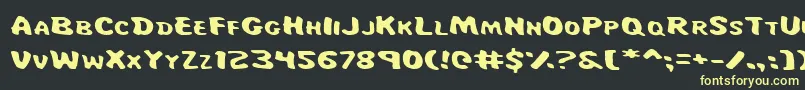 Maje Font – Yellow Fonts on Black Background