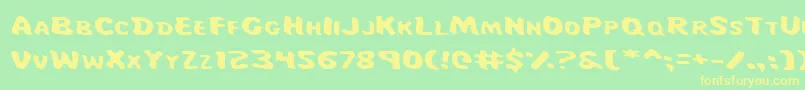 Maje-fontti – keltaiset fontit vihreällä taustalla