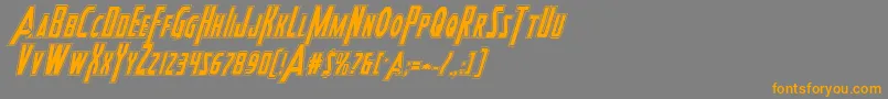 Heroesassembleacadital Font – Orange Fonts on Gray Background