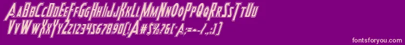 Heroesassembleacadital Font – Pink Fonts on Purple Background