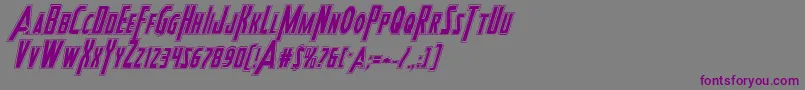 Heroesassembleacadital Font – Purple Fonts on Gray Background