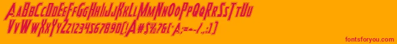 Heroesassembleacadital Font – Red Fonts on Orange Background