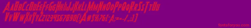 Heroesassembleacadital Font – Red Fonts on Purple Background