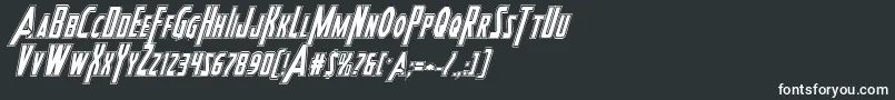 Heroesassembleacadital Font – White Fonts on Black Background