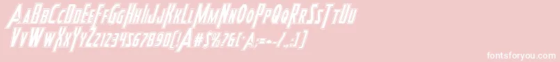Heroesassembleacadital Font – White Fonts on Pink Background