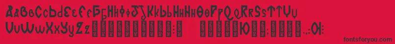 RomanjoRegular Font – Black Fonts on Red Background