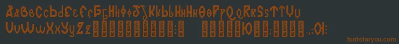 RomanjoRegular Font – Brown Fonts on Black Background