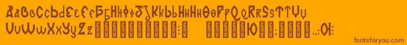 RomanjoRegular Font – Brown Fonts on Orange Background