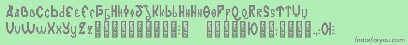 RomanjoRegular Font – Gray Fonts on Green Background