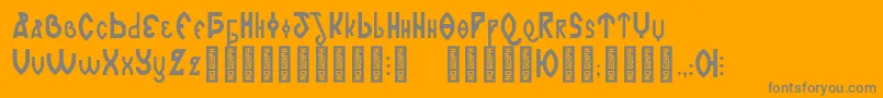 RomanjoRegular Font – Gray Fonts on Orange Background