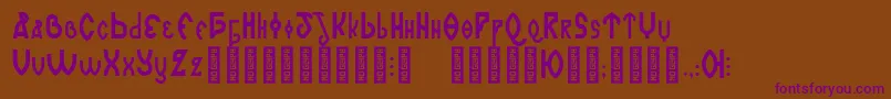 RomanjoRegular Font – Purple Fonts on Brown Background