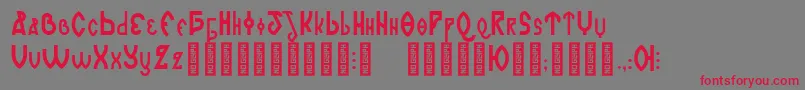 RomanjoRegular Font – Red Fonts on Gray Background