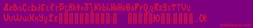 RomanjoRegular Font – Red Fonts on Purple Background