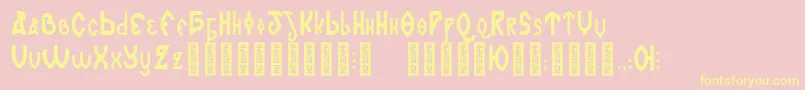 RomanjoRegular Font – Yellow Fonts on Pink Background