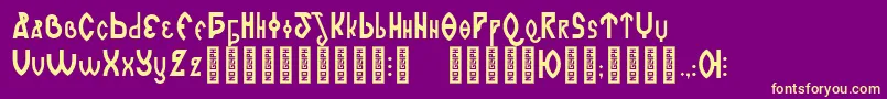 Police RomanjoRegular – polices jaunes sur fond violet