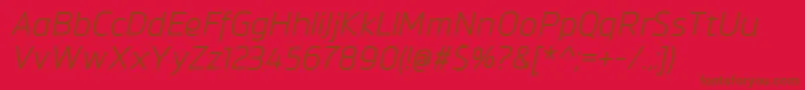 BrokmanItalic Font – Brown Fonts on Red Background