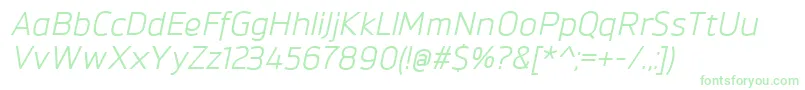 BrokmanItalic Font – Green Fonts on White Background