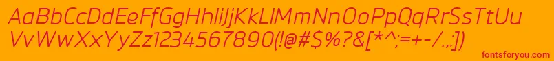 BrokmanItalic Font – Red Fonts on Orange Background