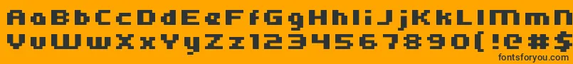 Kroeger0564 Font – Black Fonts on Orange Background