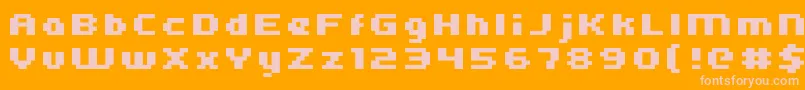 Kroeger0564 Font – Pink Fonts on Orange Background