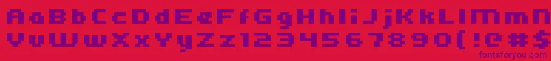 Kroeger0564 Font – Purple Fonts on Red Background