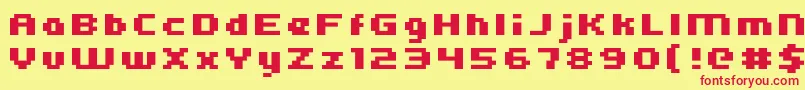 Kroeger0564 Font – Red Fonts on Yellow Background