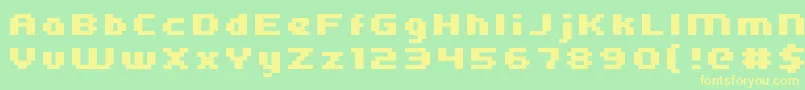 Kroeger0564 Font – Yellow Fonts on Green Background