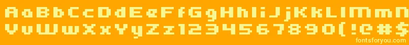 フォントKroeger0564 – オレンジの背景に黄色の文字