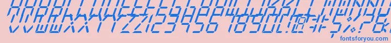 NewXDigitalTfbCursive Font – Blue Fonts on Pink Background