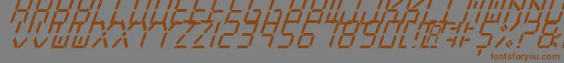 NewXDigitalTfbCursive Font – Brown Fonts on Gray Background