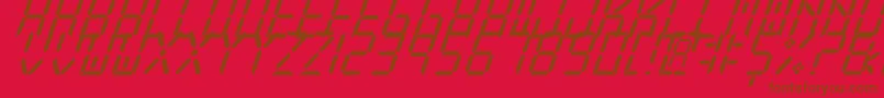 Шрифт NewXDigitalTfbCursive – коричневые шрифты на красном фоне