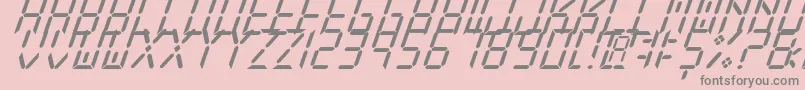 NewXDigitalTfbCursive-Schriftart – Graue Schriften auf rosa Hintergrund