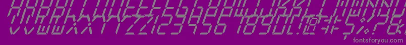 NewXDigitalTfbCursive-fontti – harmaat kirjasimet violetilla taustalla
