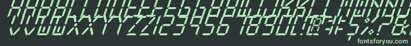 NewXDigitalTfbCursive-Schriftart – Grüne Schriften auf schwarzem Hintergrund