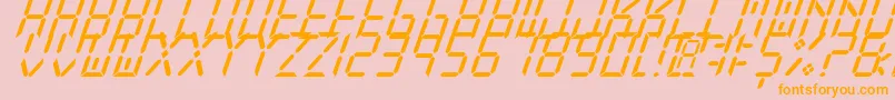 NewXDigitalTfbCursive Font – Orange Fonts on Pink Background