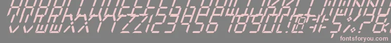 Police NewXDigitalTfbCursive – polices roses sur fond gris