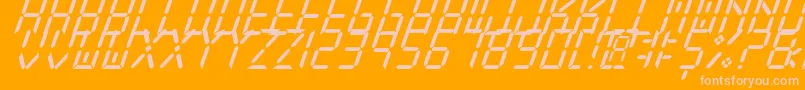 NewXDigitalTfbCursive Font – Pink Fonts on Orange Background
