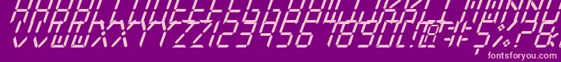 NewXDigitalTfbCursive Font – Pink Fonts on Purple Background